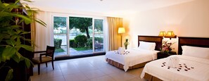 Premium bedding, memory-foam beds, minibar, in-room safe