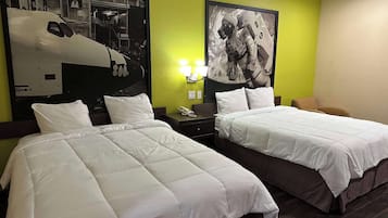 Desk, blackout curtains, rollaway beds, free WiFi