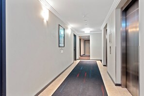 In-room safe, desk, laptop workspace, blackout curtains
