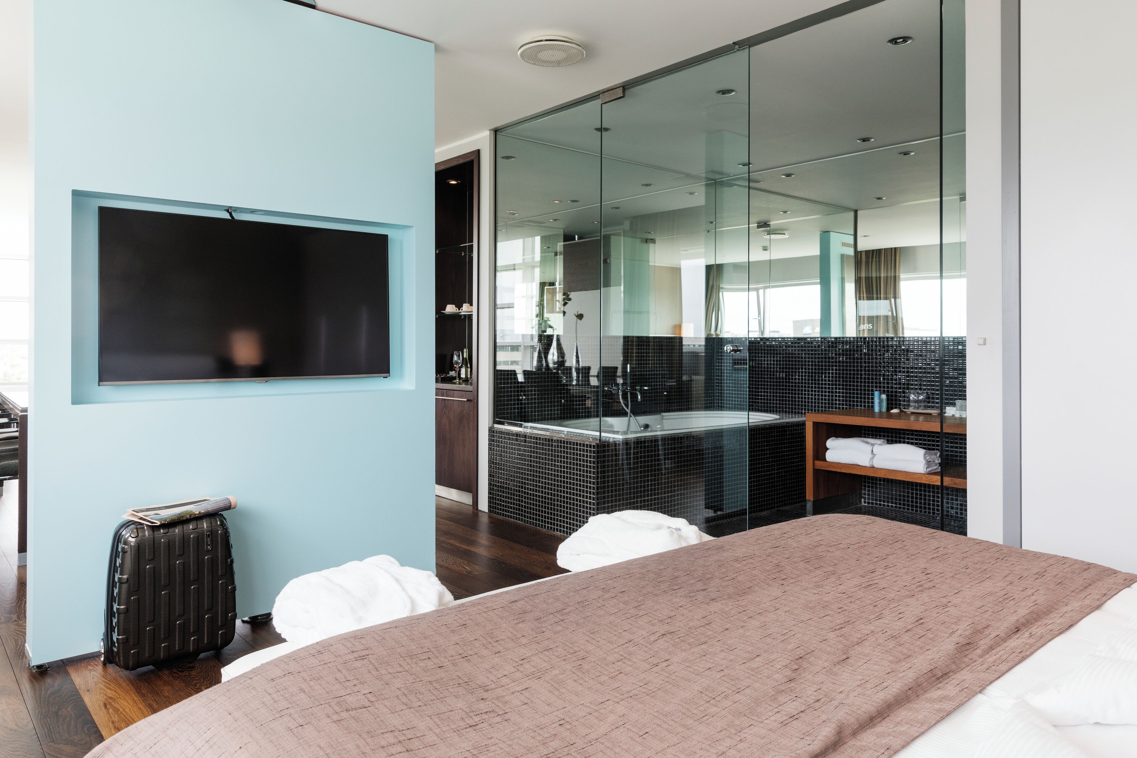 In-room safe, desk, laptop workspace, blackout curtains