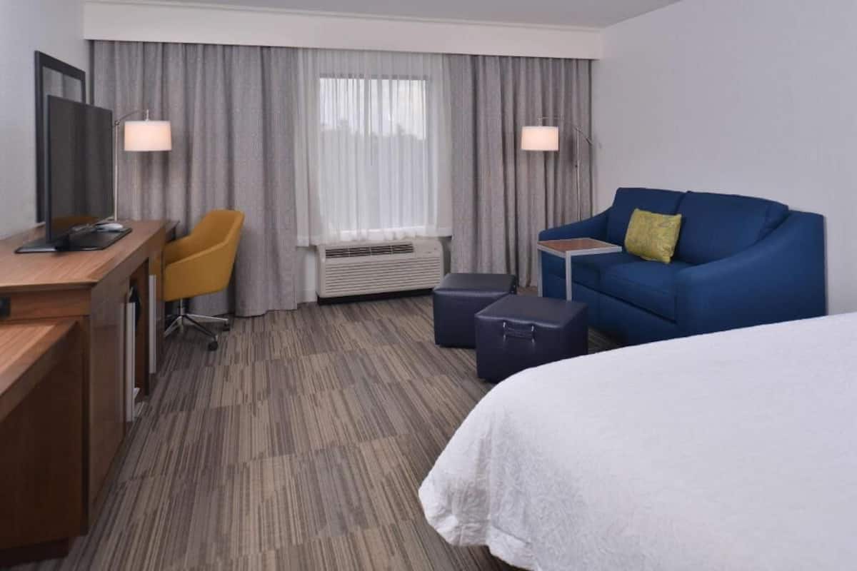 In-room safe, desk, laptop workspace, iron/ironing board