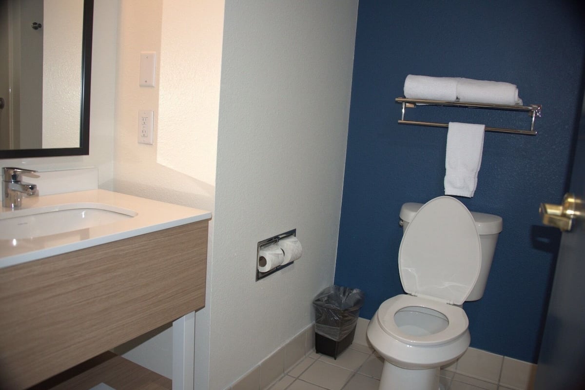 Free toiletries, hair dryer, towels