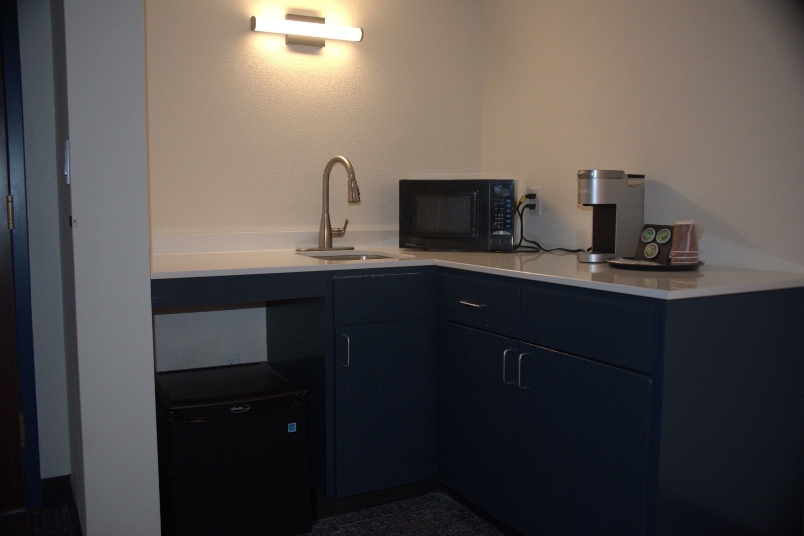 studio, 1 king bed with sofa bed | premium bedding, desk, laptop workspace, blackout curtains