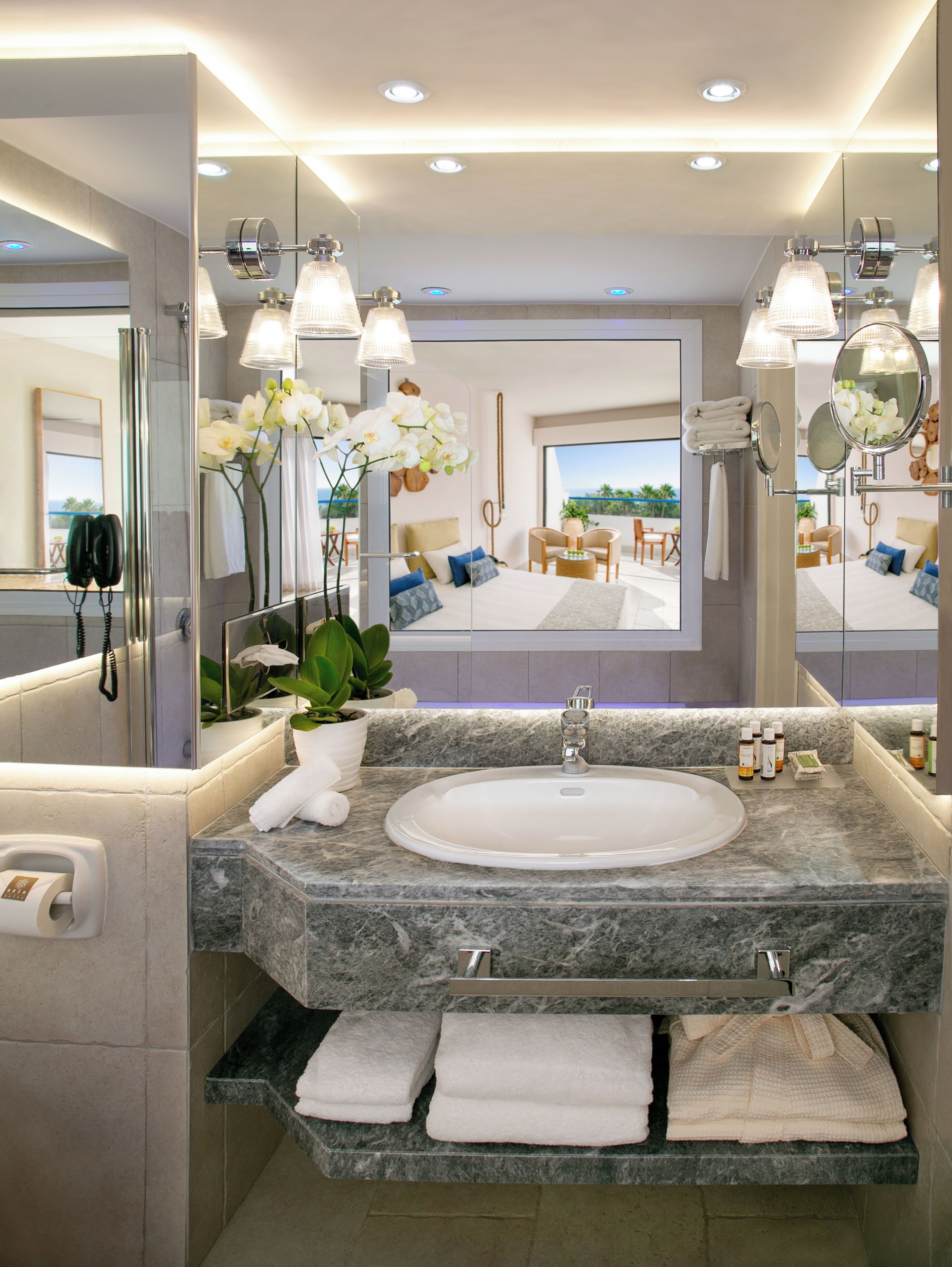 free toiletries, hair dryer, bathrobes, slippers