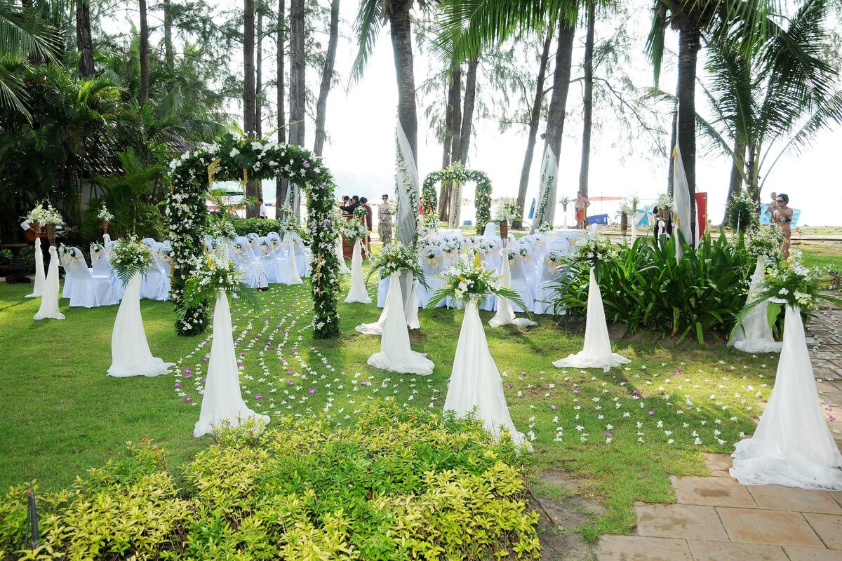 outdoor wedding area