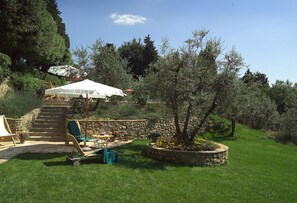 Outdoor pool, open 8:00 AM to 8:00 PM, pool umbrellas, sun loungers