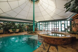 Indoor pool, sun loungers