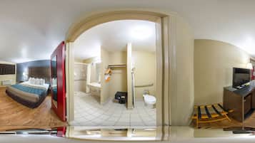 Chambre, 1 trÚs grand lit, accessible aux personnes à mobilité réduite, non-fumeur