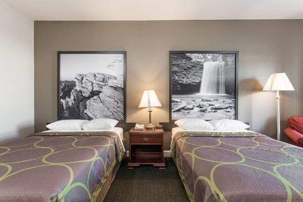 Room, 2 Double Beds, Non Smoking | Desk, iron/ironing board, free cribs/infant beds, free WiFi