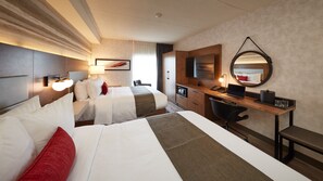 Business Room, 2 Queen Beds | Premium bedding, in-room safe, desk, blackout curtains