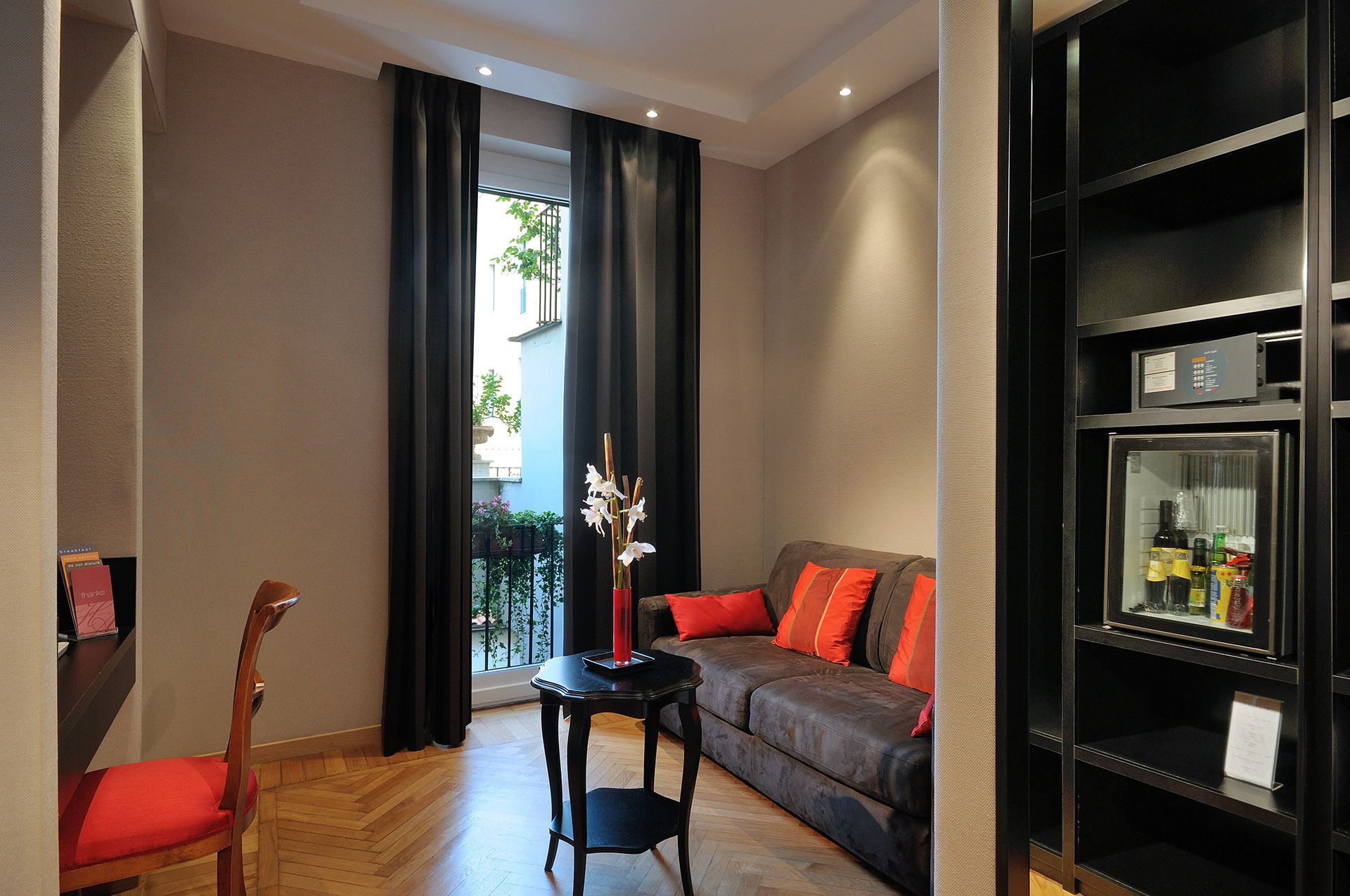 premium bedding, down duvets, memory-foam beds, minibar