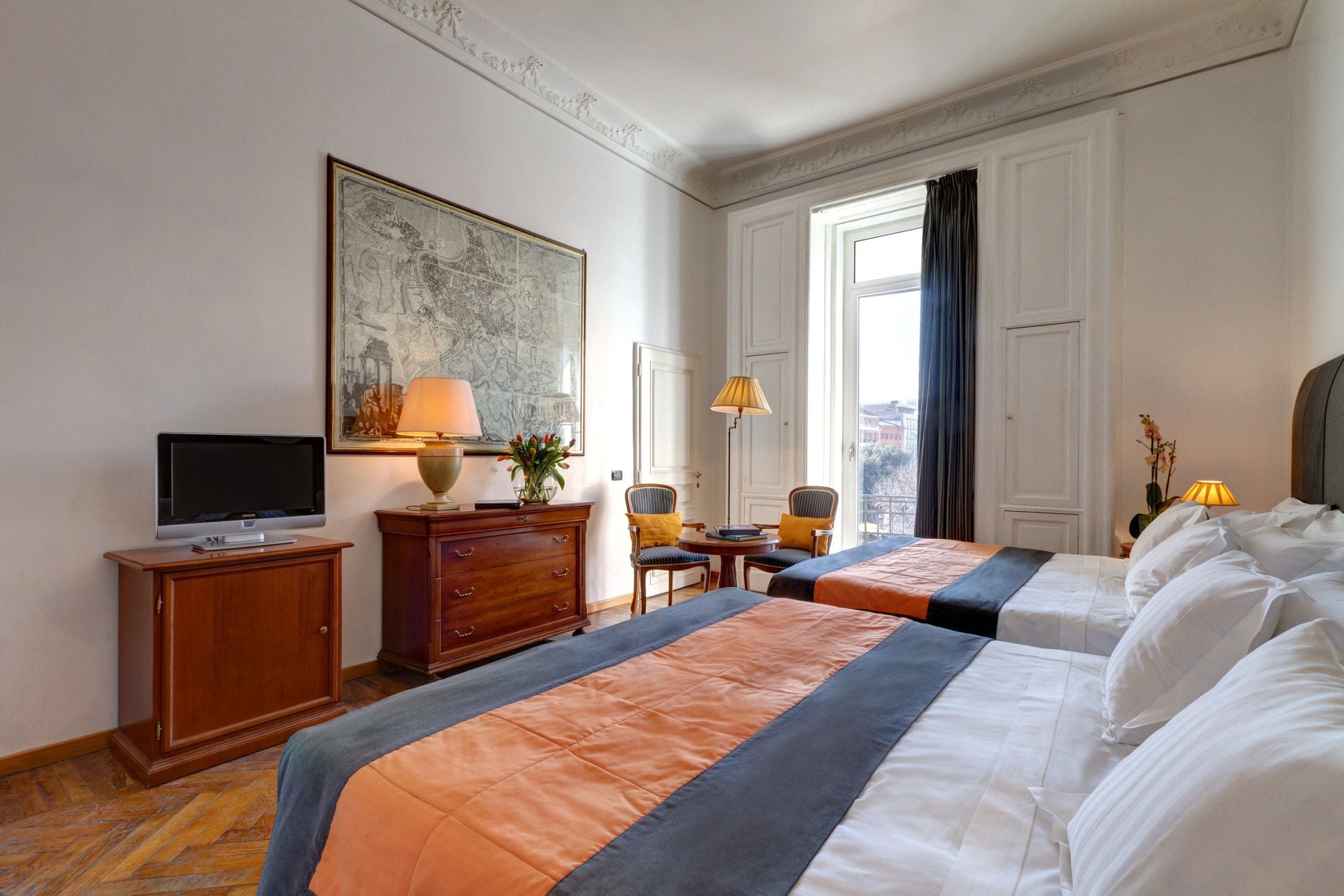 family room | premium bedding, down duvets, memory-foam beds, minibar