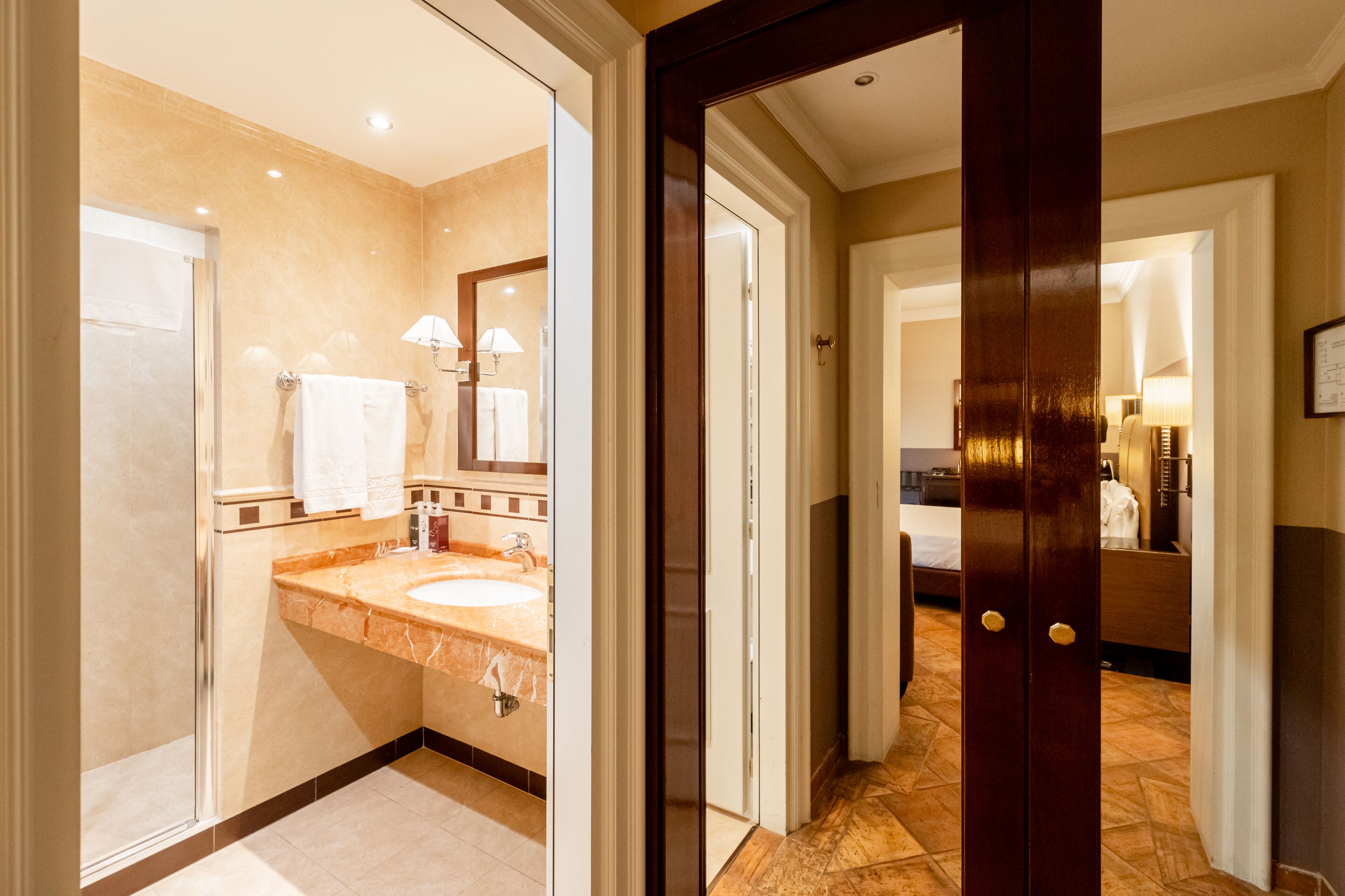 comfort double room | bathroom | hair dryer, bidet, towels