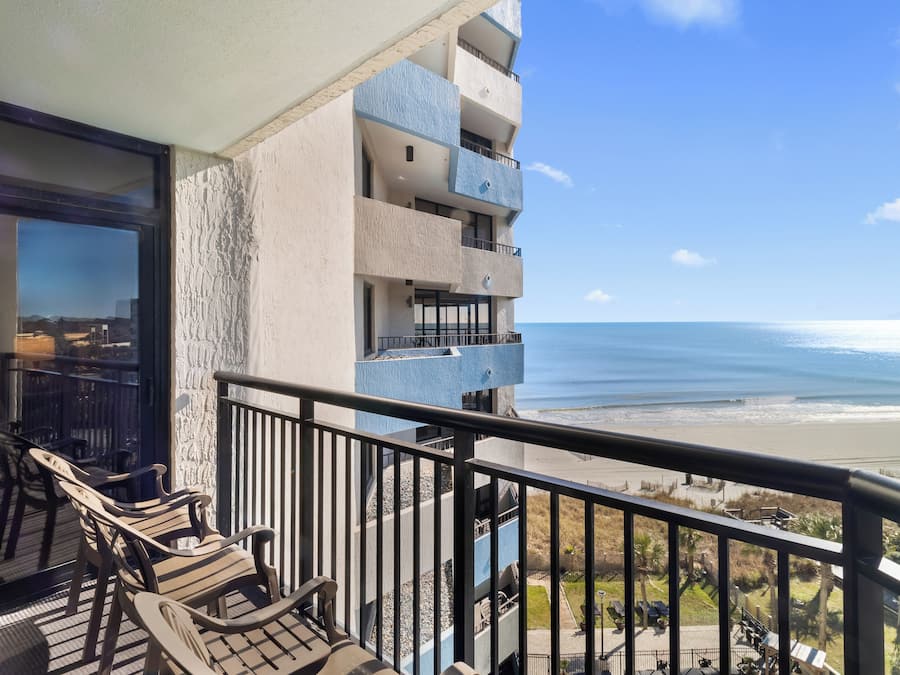 South Tower Angle Ocean View Deluxe Two Bedroom Condo | Terrace/patio