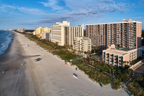 On the beach, white sand