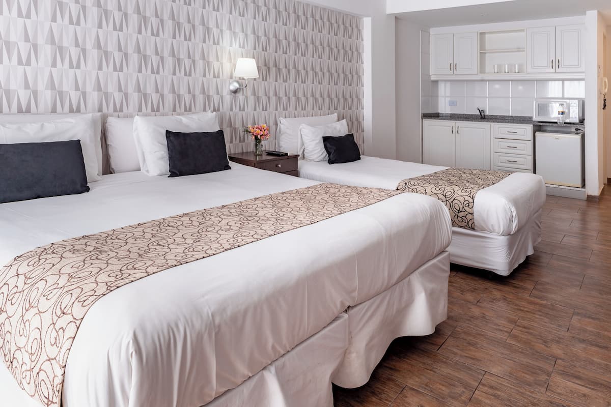 Literie hypoallergénique, couette en duvet d'oie, surmatelas, minibar