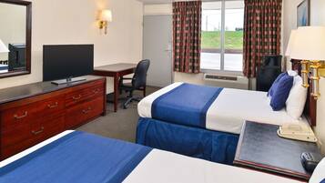 Iron/ironing board, free WiFi, alarm clocks