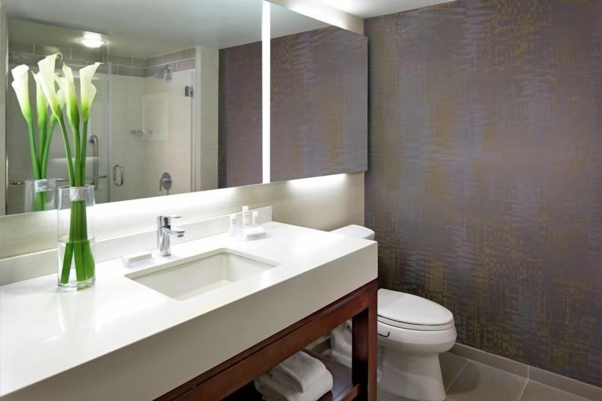 Articles de toilette de luxe, serviettes fournies
