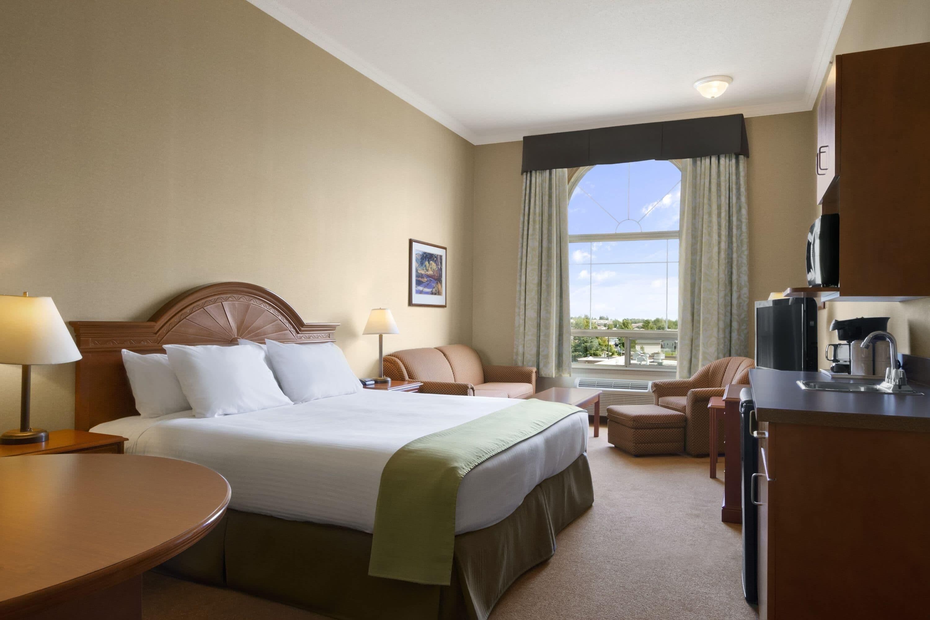 Een bureau, een strijkplank/strijkijzer, gratis babybedden, extra bedden