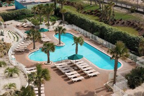 Indoor pool, outdoor pool, open 7:30 AM to 7:30 PM, sun loungers