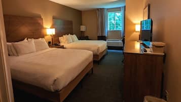 Standard Room, 2 Queen Beds, Non Smoking | Premium bedding, desk, laptop workspace, blackout curtains
