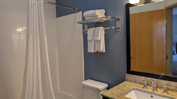 Free toiletries, hair dryer, towels, soap