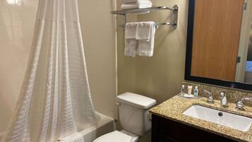 Free toiletries, hair dryer, towels, soap