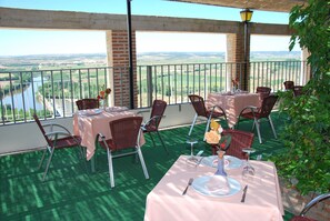 Breakfast, lunch, dinner served; Spanish cuisine, al fresco dining 