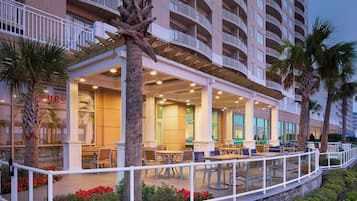 Lunch and dinner served, pool views