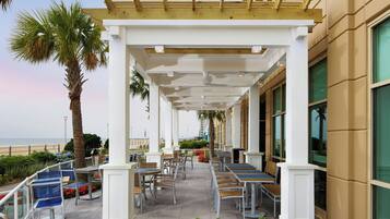 Lunch and dinner served, pool views