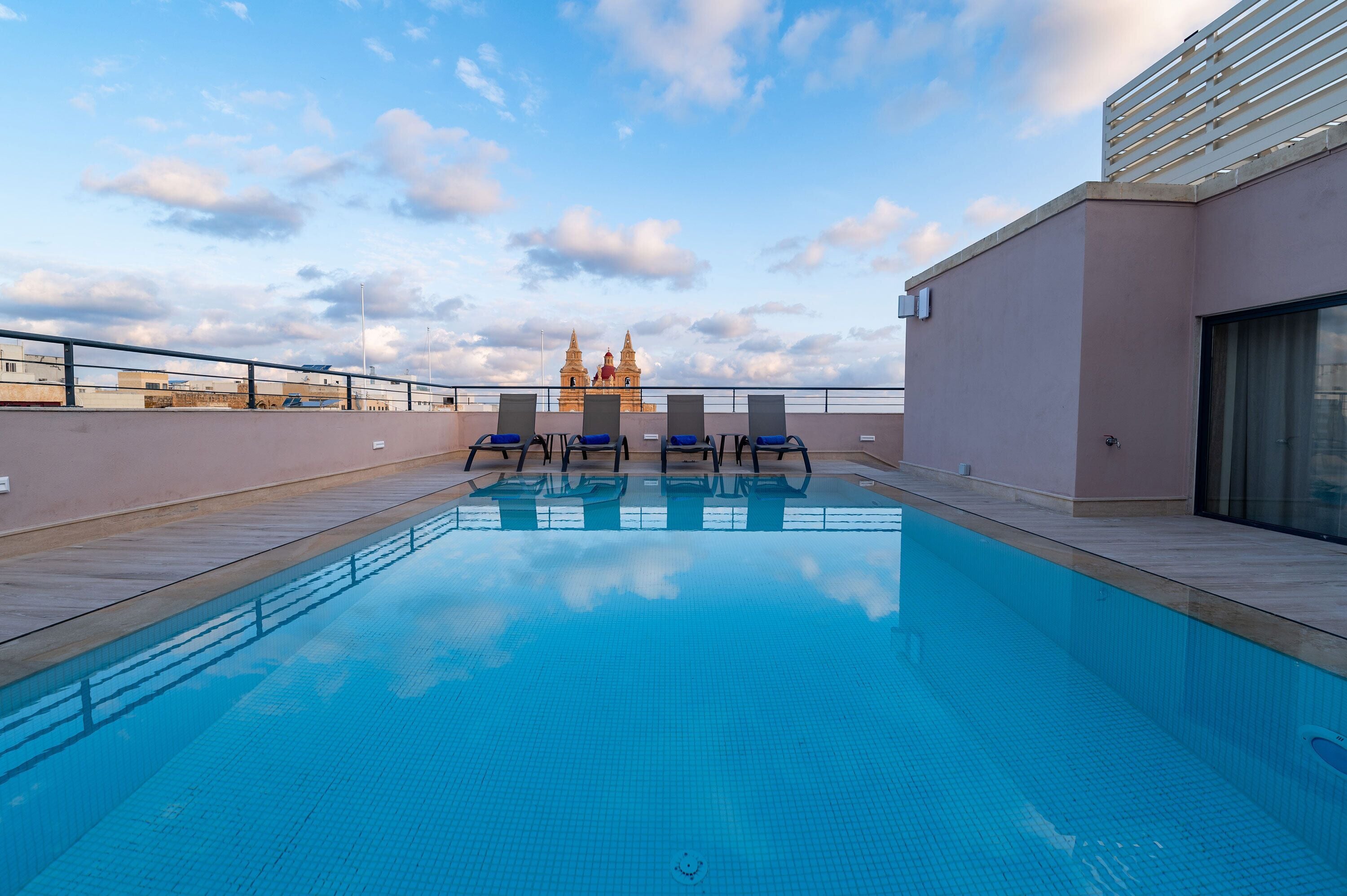 deluxe penthouse, private pool (free fully stocked minibar) | terrace/patio