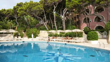 2 AuĂenpools, Sonnenschirme, LiegestĂŒhle