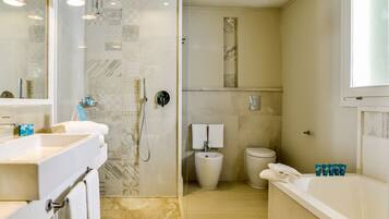 Free toiletries, hair dryer, bathrobes, slippers