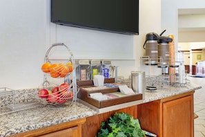 Free daily buffet breakfast