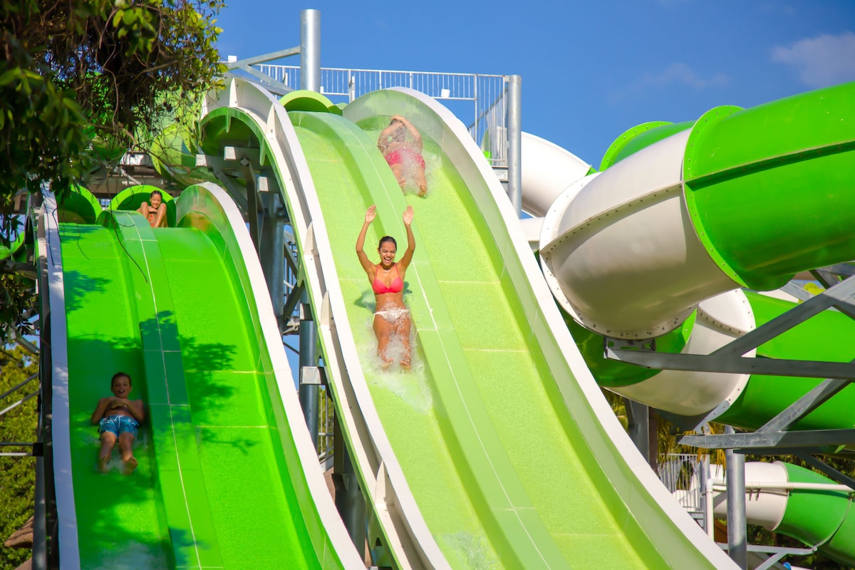 Water Slides at Sandos Caracol Eco Resort