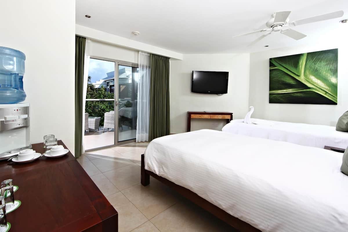 Minibar (free items), in-room safe, desk, laptop workspace