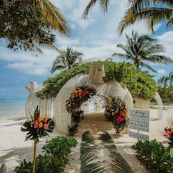 Outdoor wedding area