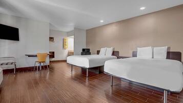 Desk, blackout drapes, iron/ironing board, free WiFi