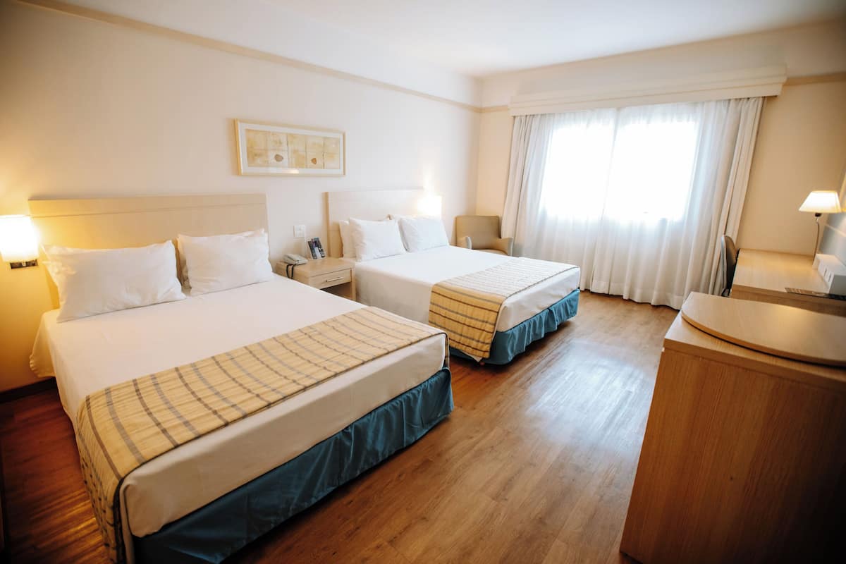 Deluxe Double or Twin Room, 2 Double Beds | Minibar, in-room safe, desk, laptop workspace