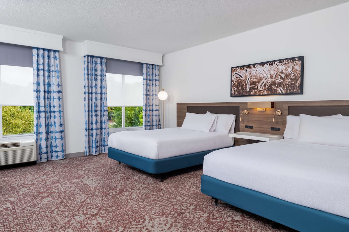 desk, blackout curtains, iron/ironing board, free cots/infant beds