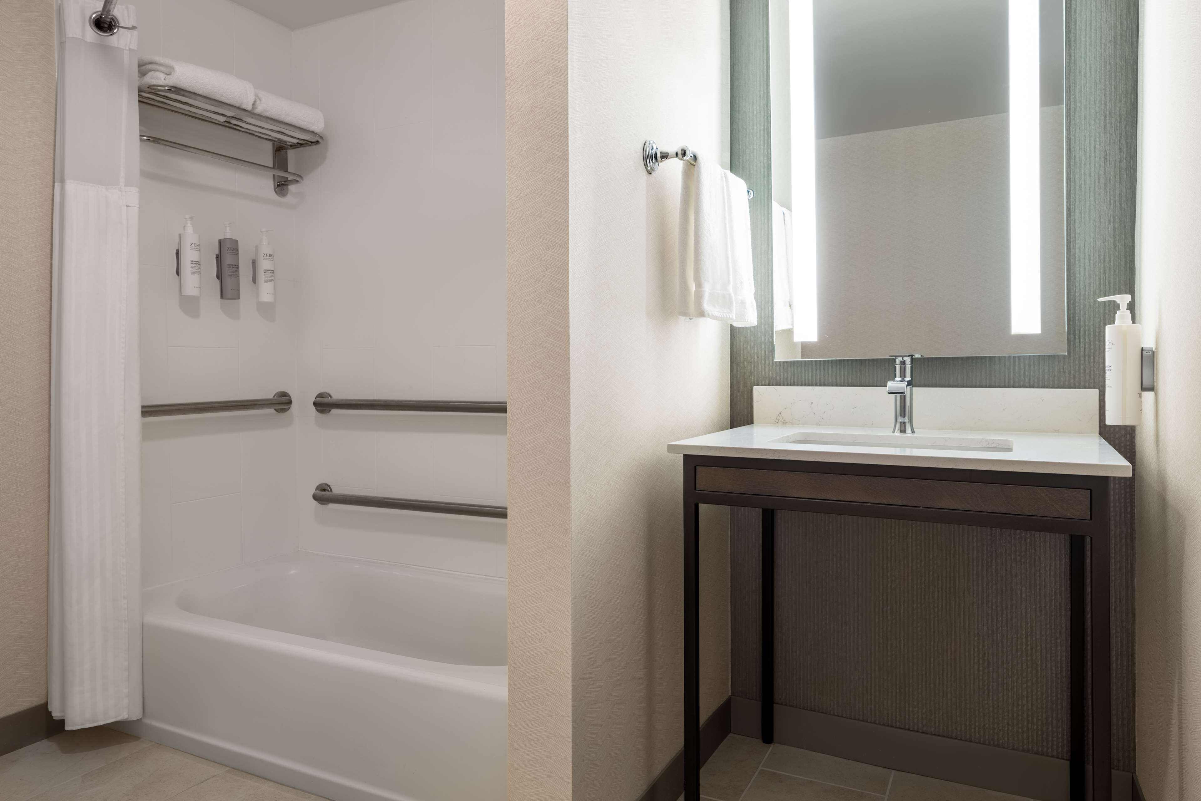 free toiletries, hair dryer, towels, soap