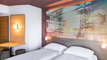 Tweepersoonskamer | Een bureau, geluiddichte muren, gratis wifi, beddengoed