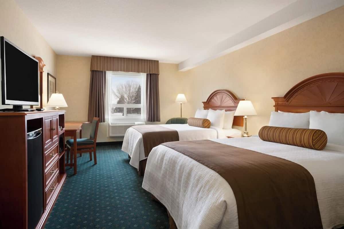 Room, 2 Queen Beds, Non Smoking (Not Pet Friendly) | In-room safe, desk, blackout drapes, iron/ironing board
