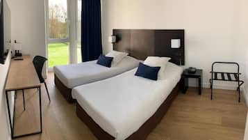 Double or Twin Room, Golf Area | In-room safe, desk, soundproofing, iron/ironing board