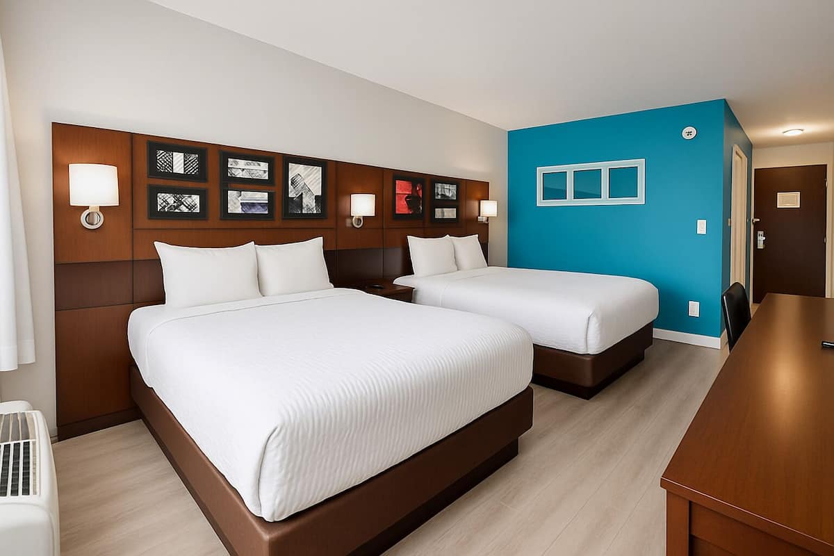 Pillowtop beds, in-room safe, individually furnished, desk