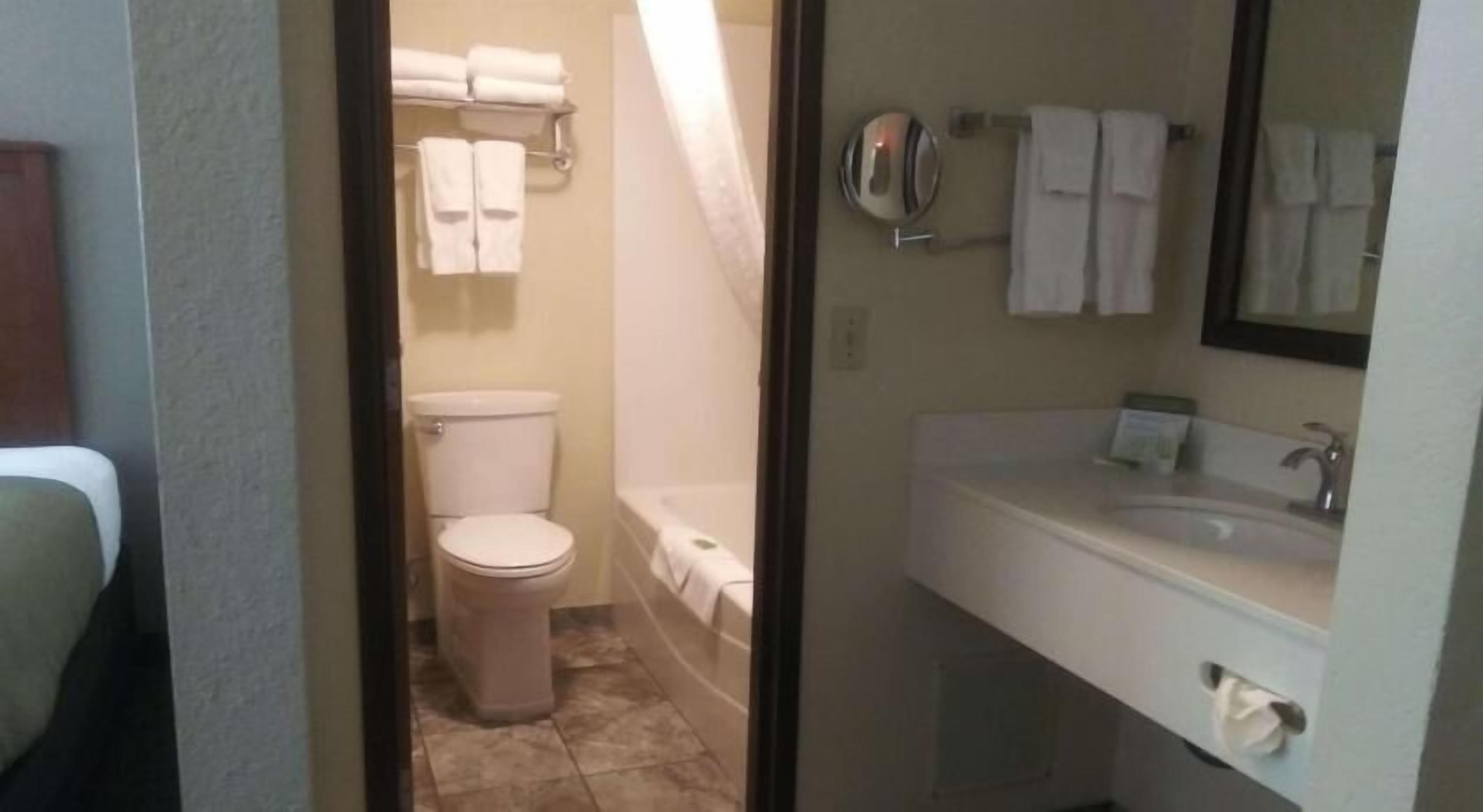 Bathroom | Combined shower/tub, towels