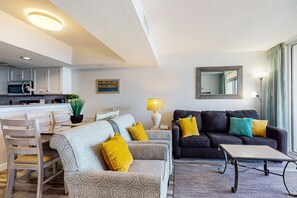Condo, 2 Bedrooms | Living area | 25-inch TV with cable channels