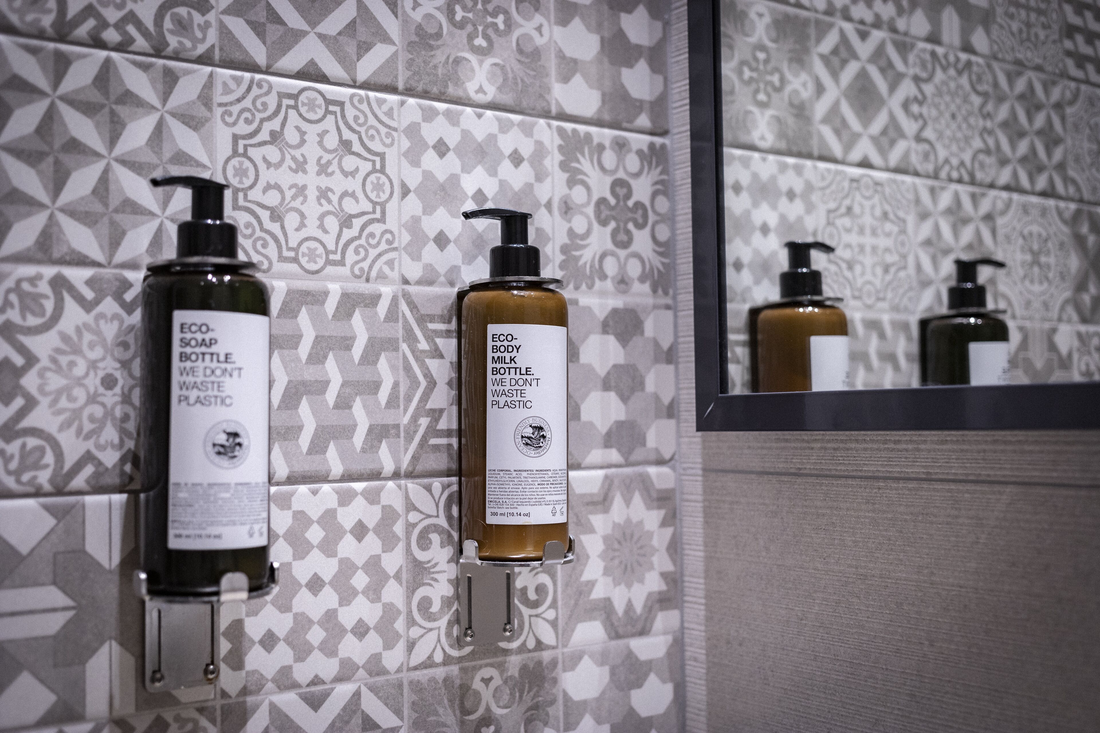 free toiletries, hair dryer, towels