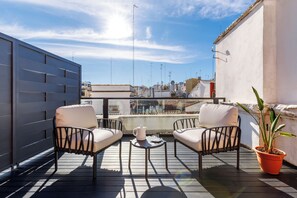 Quarto casal superior, terraço | Terraço/pátio