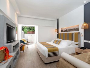 Junior Suite, 1 King Bed with Sofa bed, Terrace | Premium bedding, in-room safe, desk, laptop workspace - Mercure Rhodes Alexia Hotel & Spa (Rhodes)